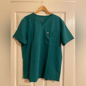 FIGS Men’s Leon Forest Green Scrub Top